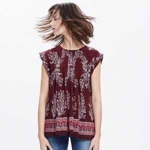 silk garden top in lassi flower